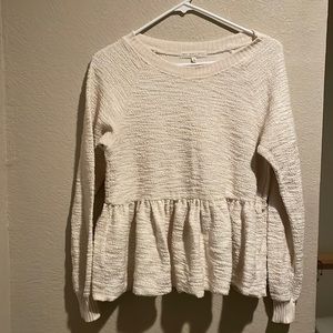 Creme baby doll sweater